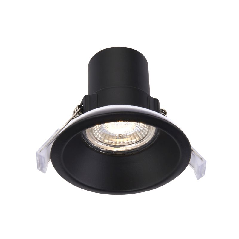 Saxby-101343 - ShieldECO CCT - Bathroom Anti-Glare Black Recessed Downlight CCT