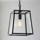 Endon-101541 - Hurst - Matt Black & Clear Glass Single Lantern