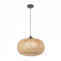 Bali - Natural Bamboo Pendant with White Diffuser  Bali - Natural Bamboo Pendant with White Diffuser