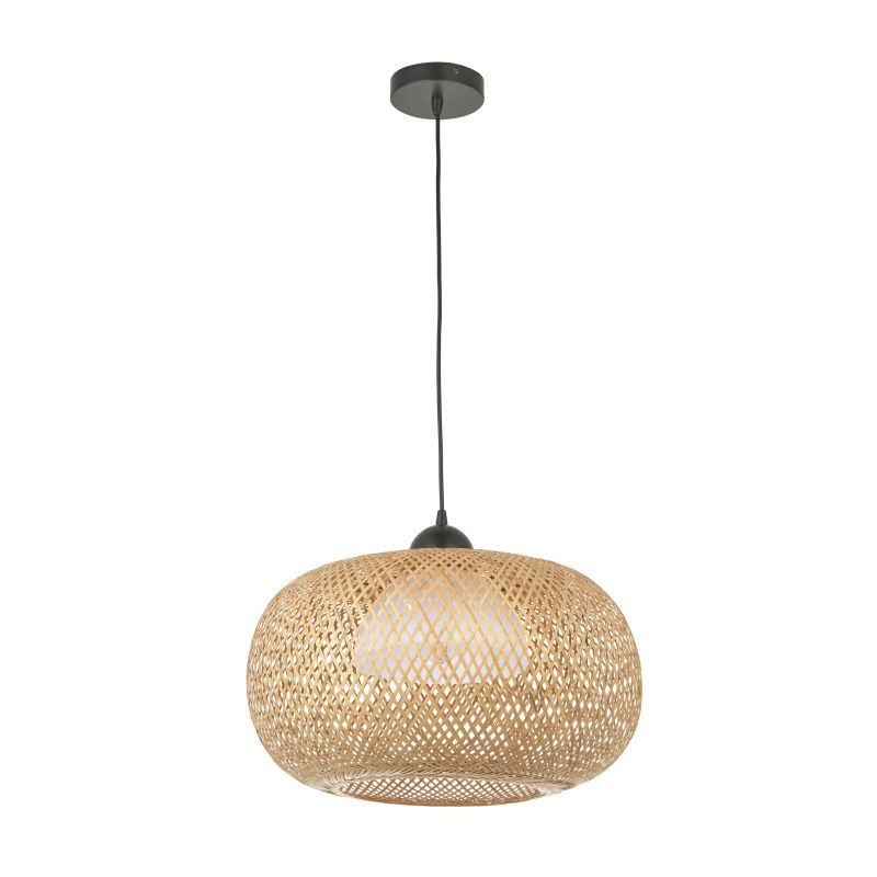 Endon-101572 - Bali - Natural Bamboo with White Diffuser Pendant