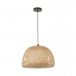 Bali - Natural Bamboo Pendant with White Diffuser Bali - Natural Bamboo Pendant with White Diffuser