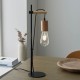 Endon-101677 - Sven - Natural Wood & Black Table Lamp