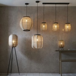 Zaire - Natural Bamboo Table Lamp with Natural Linen Shade Zaire - Natural Bamboo Table Lamp with Natural Linen Shade