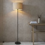 Longshore - Black Floor Lamp with Natural Seagrass Shade Longshore - Black Floor Lamp with Natural Seagrass Shade