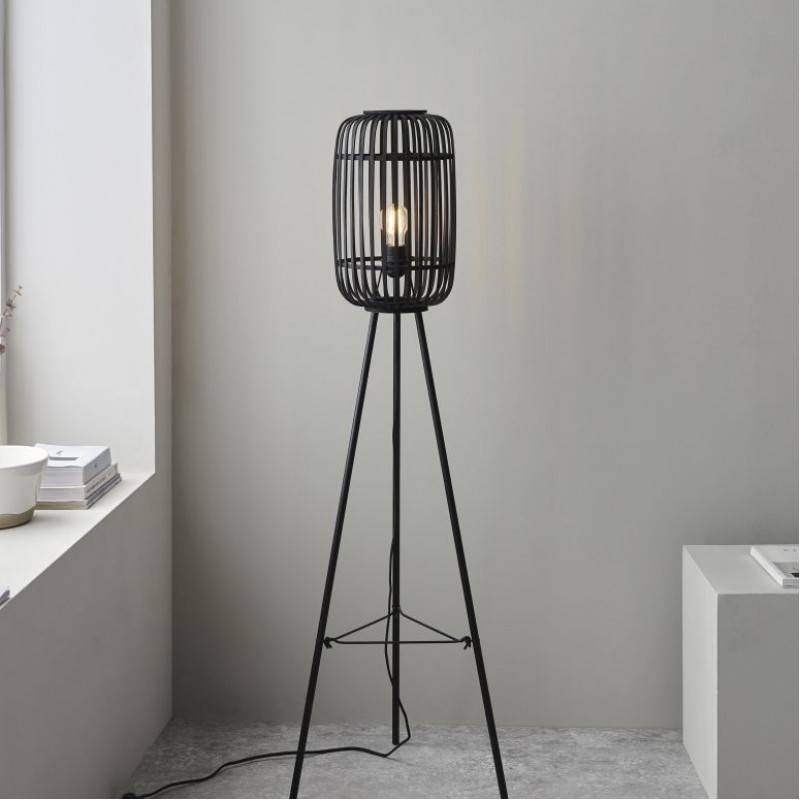 Endon-101697 - Mathias - Dark Bamboo Floor Lamp
