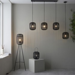 Mathias - Dark Bamboo 3 Light over Island Fitting