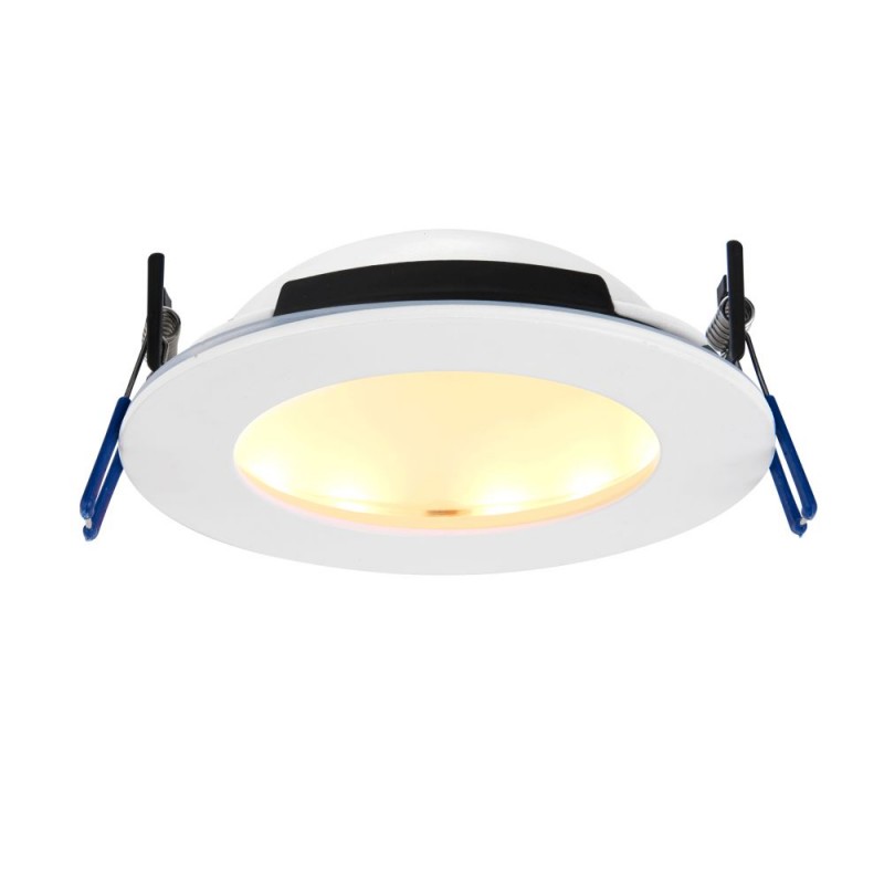 Saxby-102671 - OrbitalPRO - Bathroom CCT Matt White Recessed Downlight 12W