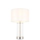 Endon-102674 - Lessina - Vintage White & Clear Glass with Bright Nickel Small Table Lamp