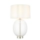 Endon-102675 - Kelda - Bright Nickel & Clear Glass Table Lamp with Vintage White Shade