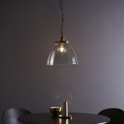 Hansen - Antique Brass Pendant with Clear Glass Ø 33 cm Hansen - Antique Brass Pendant with Clear Glass Ø 33 cm