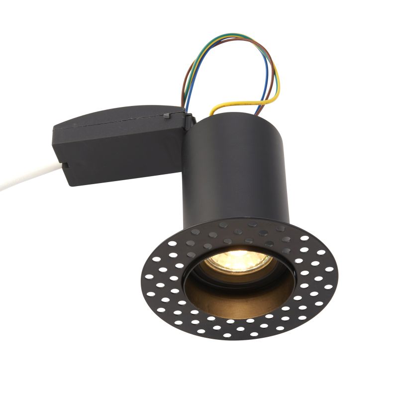 Saxby-103028 - Ravel Trimless - Black Plaster-in Recessed Downlight