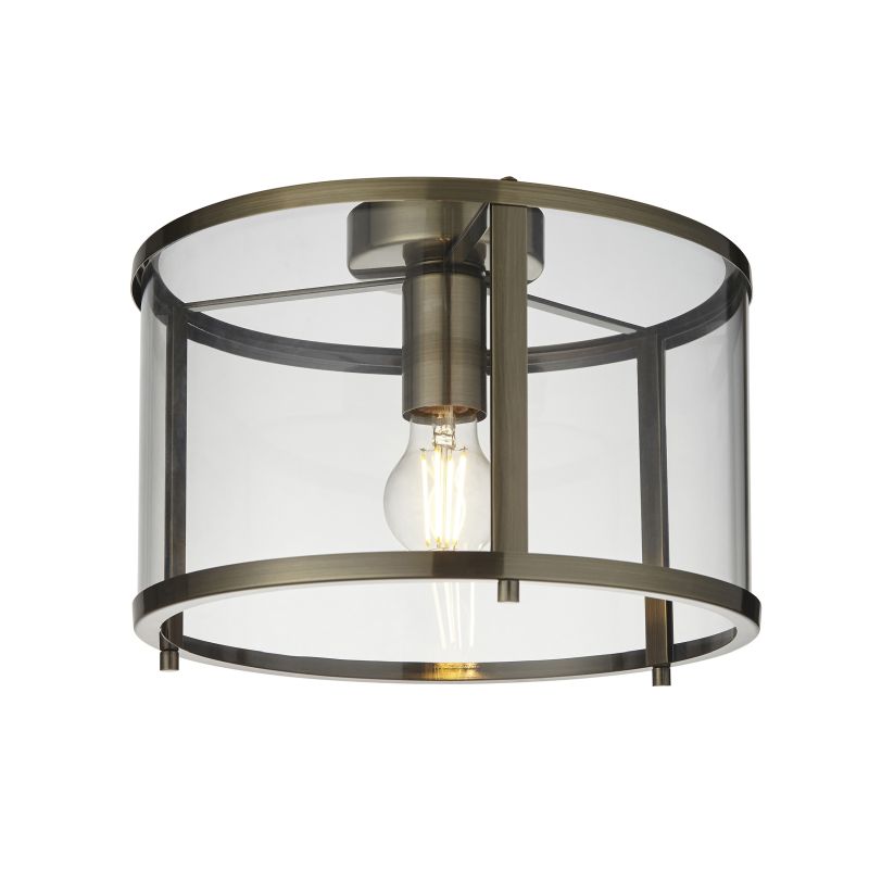Endon-103112 - Hopton - Antique Brass Lantern Ceiling Lamp