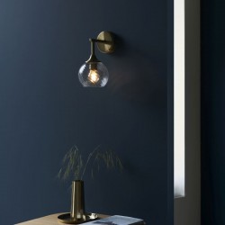 Allegra - Antique Brass Wall Lamp with Clear Spiral Glass Allegra - Antique Brass Wall Lamp with Clear Spiral Glass