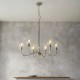 Ambience-71695 - Astrid - Bright Nickel 6 Light Centre Fitting with Clear Glasses