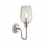 Astrid - Bright Nickel Wall Lamp with Clear Glass Astrid - Bright Nickel Wall Lamp with Clear Glass