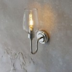 Astrid - Bright Nickel Wall Lamp with Clear Glass Astrid - Bright Nickel Wall Lamp with Clear Glass