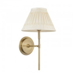 Rennes - Antique Brass Wall Lamp with Ivory Shade
