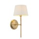 Endon-103355 - Rennes - Antique Brass Wall Lamp with Ivory Shade