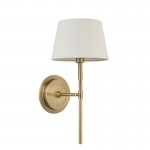 Rennes - Antique Brass Wall Lamp with Ivory Shade Rennes - Antique Brass Wall Lamp with Ivory Shade
