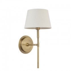 Rennes - Antique Brass Wall Lamp with Ivory Shade Rennes - Antique Brass Wall Lamp with Ivory Shade