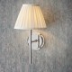 Endon-103356 - Rennes - Bright Nickel Wall Lamp with Cream Shade