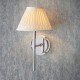 Endon-103357 - Rennes - Bright Nickel Wall Lamp with Ivory Shade