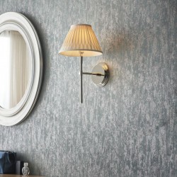 Rennes - Bright Nickel Wall Lamp with Ivory Shade