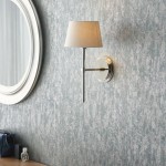 Rennes - Bright Nickel Wall Lamp with Ivory Shade Rennes - Bright Nickel Wall Lamp with Ivory Shade