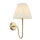 Endon-103360 - Rouen - Antique Brass Wall Lamp with Cream Shade