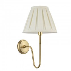 Rouen - Antique Brass Wall Lamp with Cream Shade