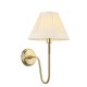 Endon-103361 - Rouen - Antique Brass Wall Lamp with Ivory Shade