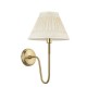 Endon-103361 - Rouen - Antique Brass Wall Lamp with Ivory Shade