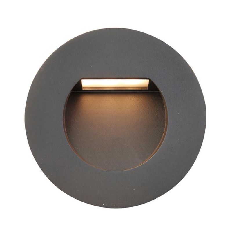 Saxby-103852 - Albus - LED Black Downlight Round Brick Light CCT