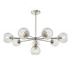 Endon-104051 - Allegra - Bright Nickel 8 Light Centre Fitting with Clear Spiral Glasses
