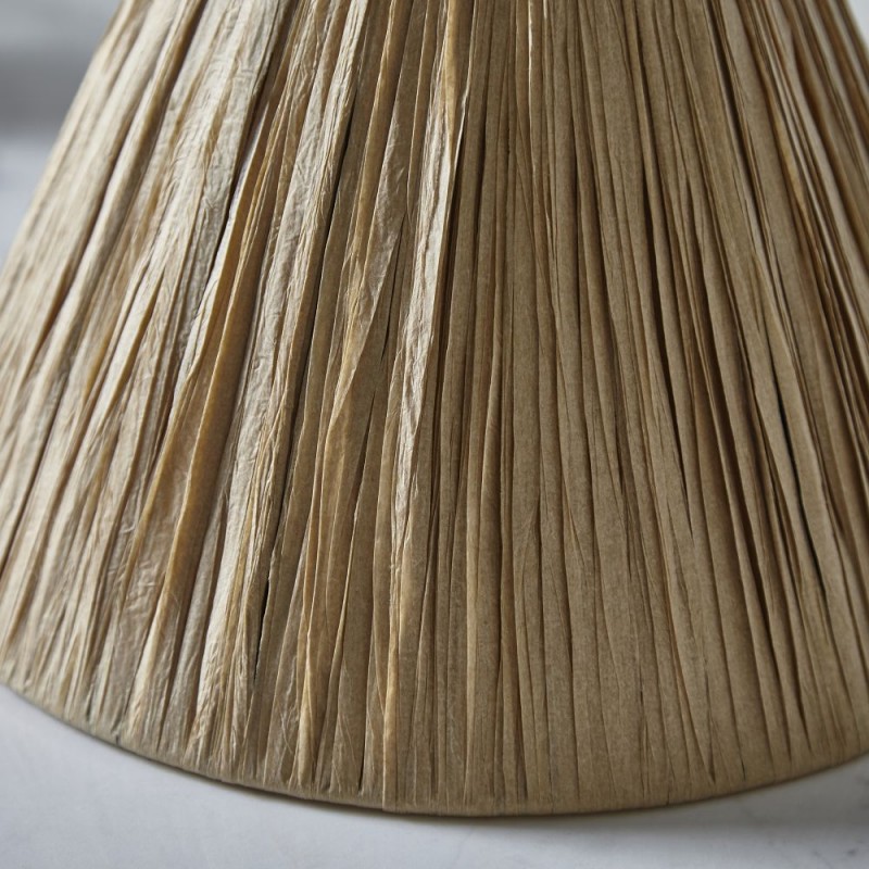 Endon-104074 - Lyra - Shade Only - 25.5 cm Wrapped Natural Tapered Shade