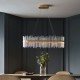 Ambience-71702 - Cortez - LED Brushed Gold over Island Fitting with Twisted Glass Rods