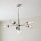 Ambience-71704 - Mylah - Bright Nickel 6 Light Centre Fitting with Clear Glasses