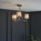 Endon-104107 - Berenice - Bright Nickel 3 Light Centre Fitting with Crystal