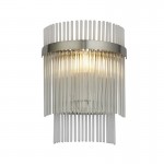 Marietta - Bright Nickel Wall Lamp with Clear Glass Rods Marietta - Bright Nickel Wall Lamp with Clear Glass Rods
