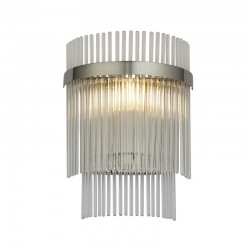 Marietta - Bright Nickel Wall Lamp with Clear Glass Rods Marietta - Bright Nickel Wall Lamp with Clear Glass Rods