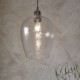 Ambience-71705 - Marinella - Bright Nickel Pendant with Clear Hammered Glass