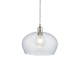 Ambience-71707 - Marinella - Bright Nickel Pendant with Clear Hammered Glass