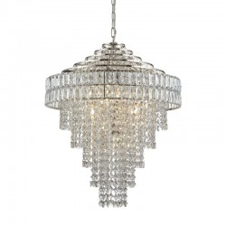 Beatrice - Bright Nickel 7 Light Chandelier with Crystal Beatrice - Bright Nickel 7 Light Chandelier with Crystal