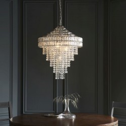 Beatrice - Bright Nickel 7 Light Chandelier with Crystal Beatrice - Bright Nickel 7 Light Chandelier with Crystal