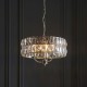 Endon-104466 - Clifton - Bright Nickel 3 Light Pendant with Crystal