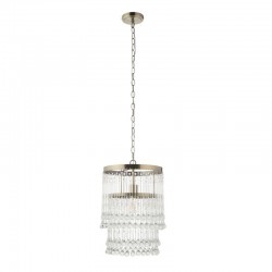 Genevieve - Antique Brass Chandelier with Clear Grass Genevieve - Antique Brass Chandelier with Clear Grass