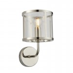 Hopton - Bright Nickel Wall Lamp with Clear Glass Hopton - Bright Nickel Wall Lamp with Clear Glass
