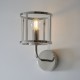 Endon-106003 - Hopton - Bright Nickel Wall Lamp with Clear Glass