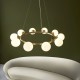 Ambience-71713 - Turno - Satin Brass 10 Light Centre Fitting with Gloss White Glasses