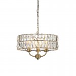 Clifton - Antique Brass 3 Light Pendant with Crystal Clifton - Antique Brass 3 Light Pendant with Crystal